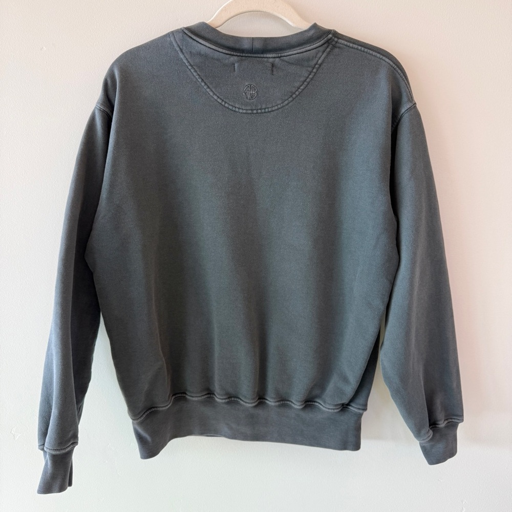 Anine Bing City Love Graphic Sweatshirt Charcoal Gray Pullover Womens XS - Picture 5 of 8